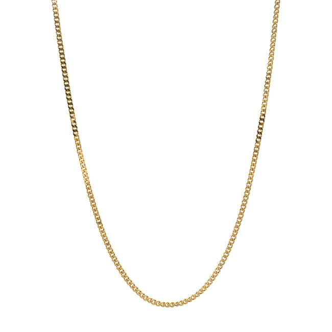 Gouden lengtecollier gourmet 52.5 cm 14 karaat
