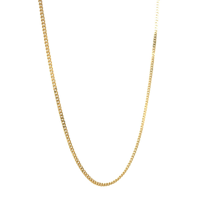 Gouden lengtecollier gourmet 52.5 cm 14 karaat
