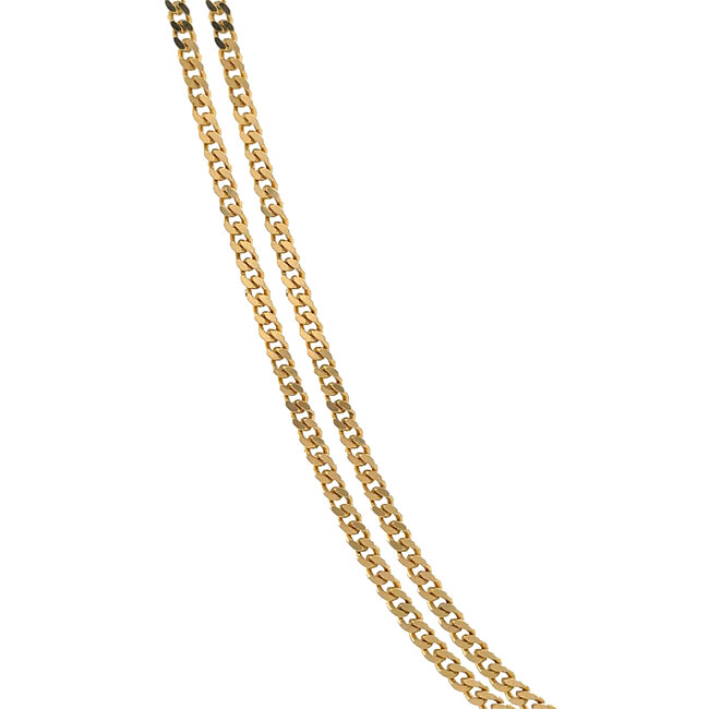 Gouden lengtecollier gourmet 52.5 cm 14 karaat