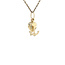 Gold pendant faith, hope and love 14 karat