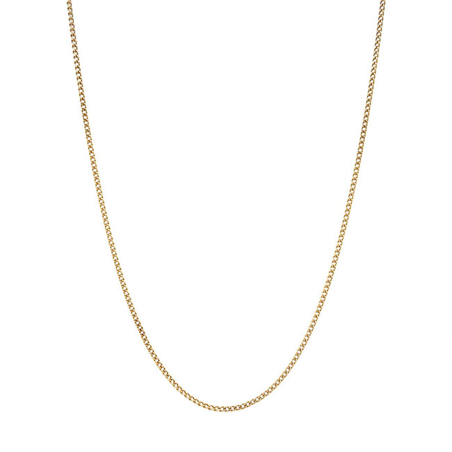 Gouden lengtecollier gourmet 47.5 cm 14 karaat