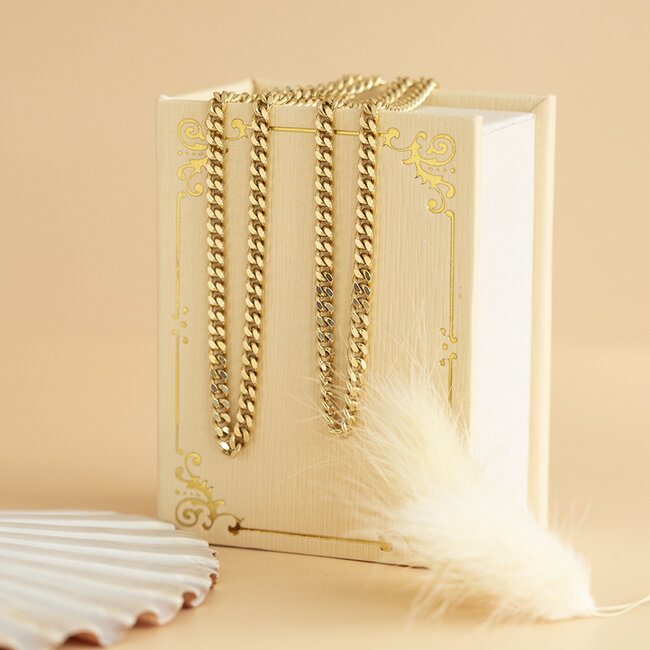 Gold length necklace gourmet 71 cm 14 karat