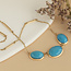 Collier met Robin's egg Turquoise 46 cm 13 karaat