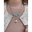 Necklace with Robin's egg Turquoise 46 cm 13 karat