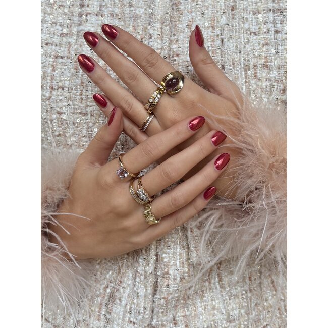 Gouden ring met diamant 18 karaat