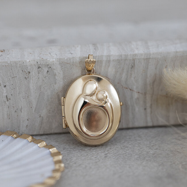 Gouden medaillon hanger 14 karaat