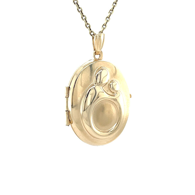 Gouden medaillon hanger 14 karaat