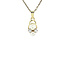 Gold pendant with pearl and zirconia 14 karat