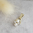 Gold pendant with pearl and zirconia 14 karat