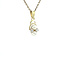 Gold pendant with pearl and zirconia 14 karat