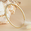 Gouden gladde bangle 14 karaat