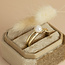 Gouden ring met parel en diamant 14 karaat