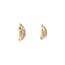 Tricolour gold stud earrings 14 karat