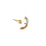 Tricolour gold stud earrings 14 karat