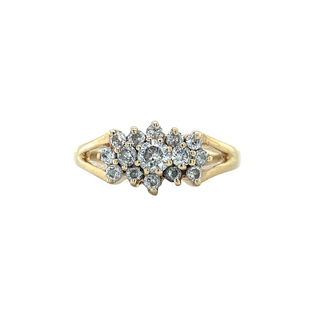 Gold ring with zirconia 14 karat