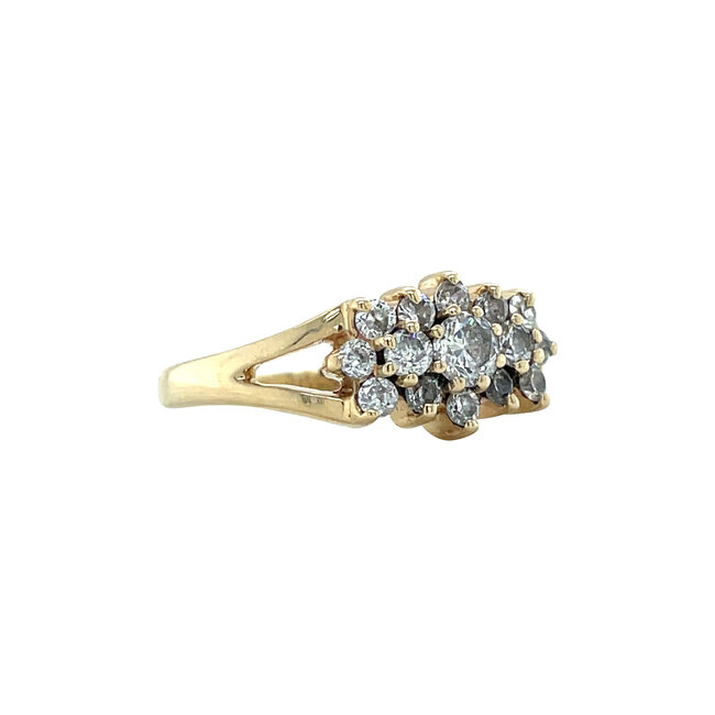 Gold ring with zirconia 14 karat