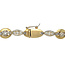 Bicolor goldener Choker mit Diamant 44 cm 18 kt