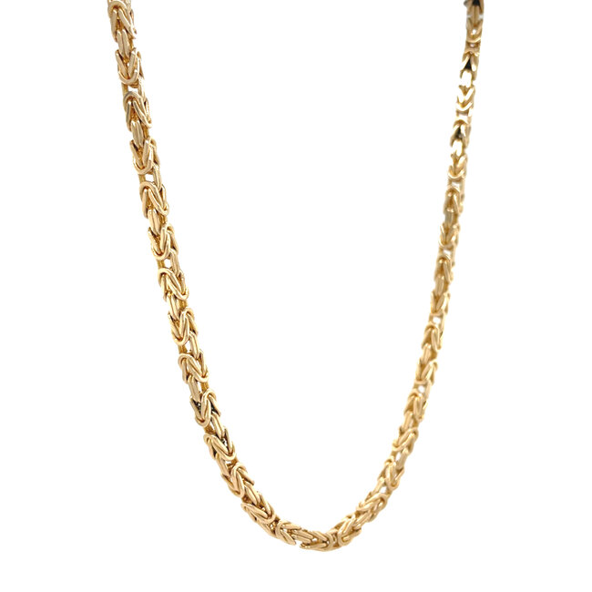 Gouden konings collier 65.5 cm 14 karaat