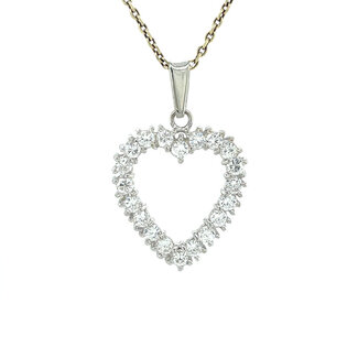 Weißgoldenes Herz Diamant Weißgoldenes Herz Diamant