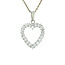 Witgouden hart hanger met diamant 18 karaat