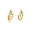 14 karat gold ear jewelry with zirconia