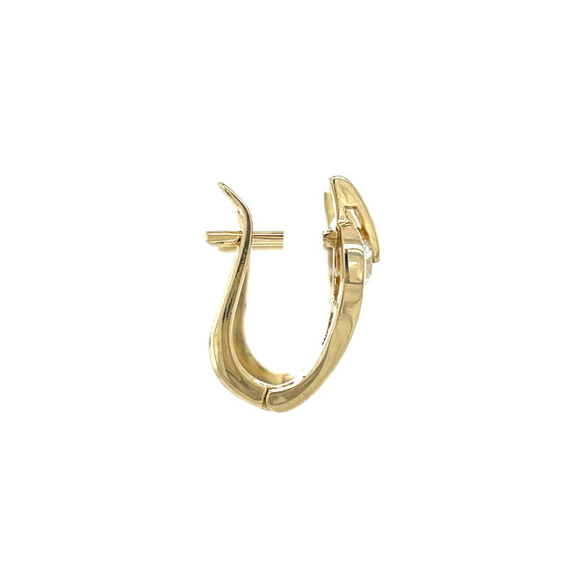 14 karat gold ear jewelry with zirconia