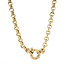 Gouden jasseron collier 45 cm 14 karaat