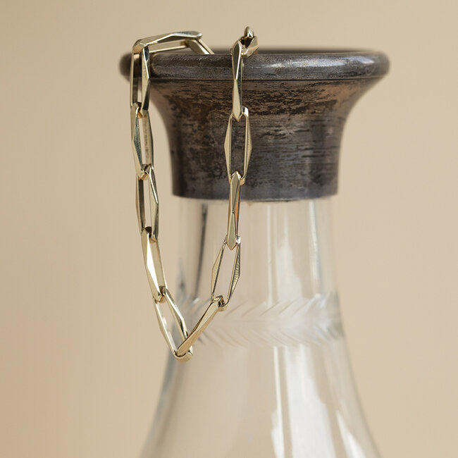 Goldenes Armband "closed for ever" 18,5 cm 14 Karat