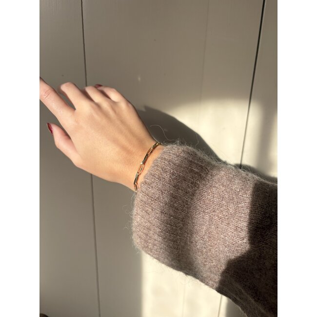 Goldenes Armband "closed for ever" 18,5 cm 14 Karat