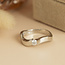 White gold ring with diamond 14 karat