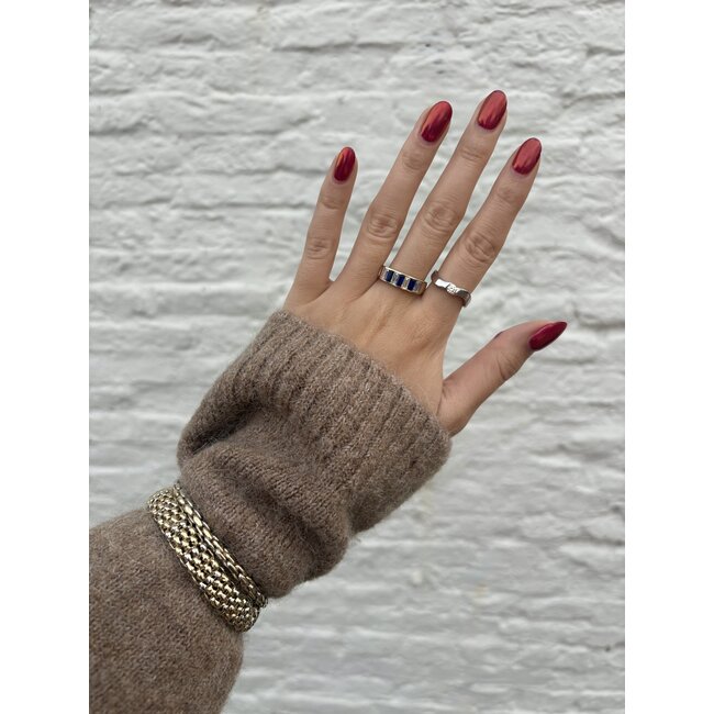 Witgouden ring met diamant 14 karaat