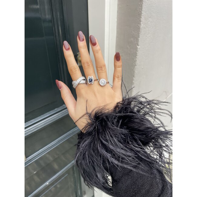 Witgouden ring met diamant 18 karaat