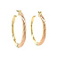 Tricolour gold earrings 14 karat