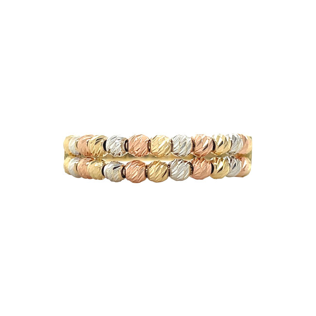 Tricolour gold ring 18 karat