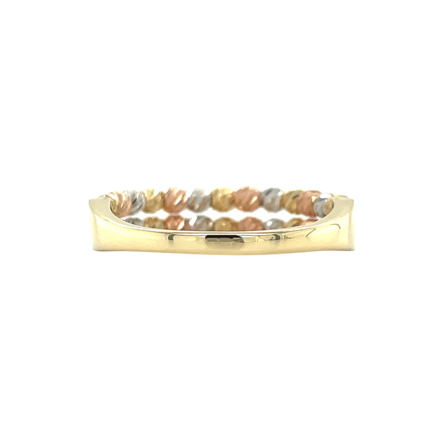 Tricolour gouden ring 18 karaat