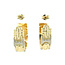 Gouden oorstekers bicolour 14 karaat