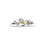 White gold ring with diamond and diamond 18 karat