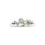 Witgouden ring met diamant en diamant 18 karaat