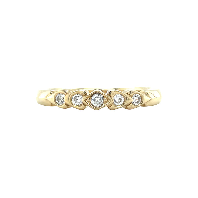 Gold ring with zirconia 14 karat
