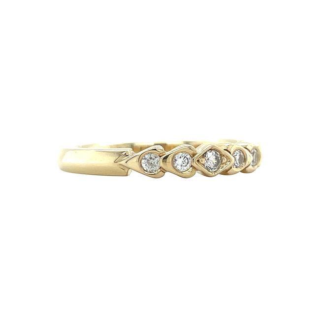 Gold ring with zirconia 14 karat