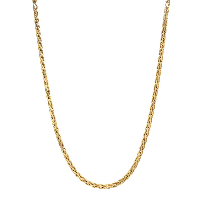 Gold fantasy necklace 40.5 cm 18 karat