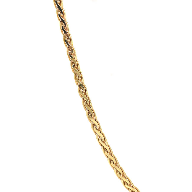 Gouden fantasie collier 40.5 cm 18 karaat
