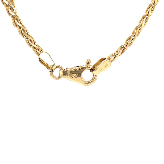 Gold fantasy necklace 40.5 cm 18 karat