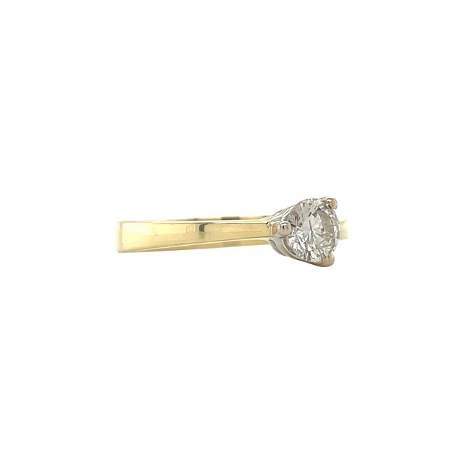 Gouden ring met diamant 18 karaat