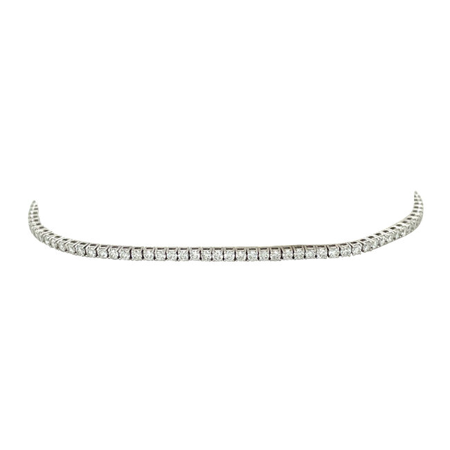 Witgouden tennisarmband met diamant 18 karaat