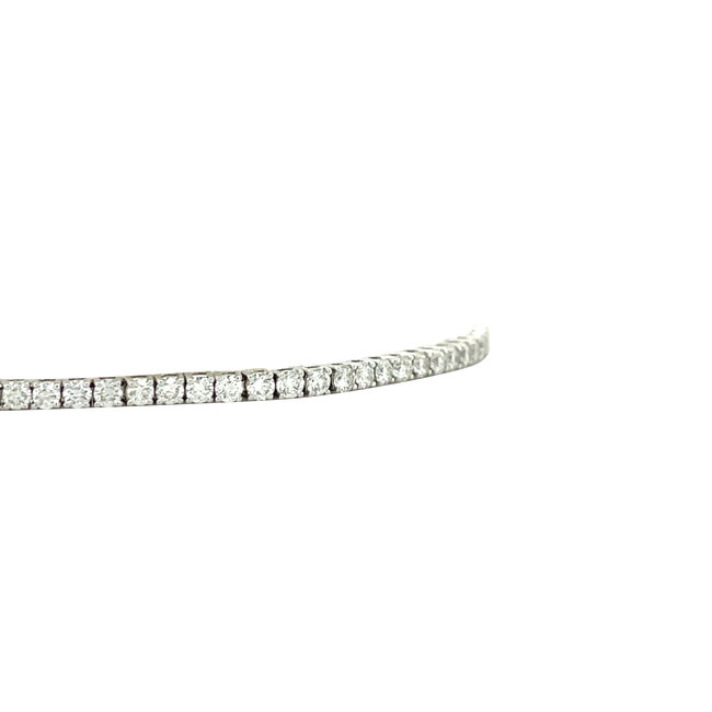 White gold tennis bracelet with diamond 18 karat