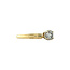Golden solitaire ring with diamond 14 karat