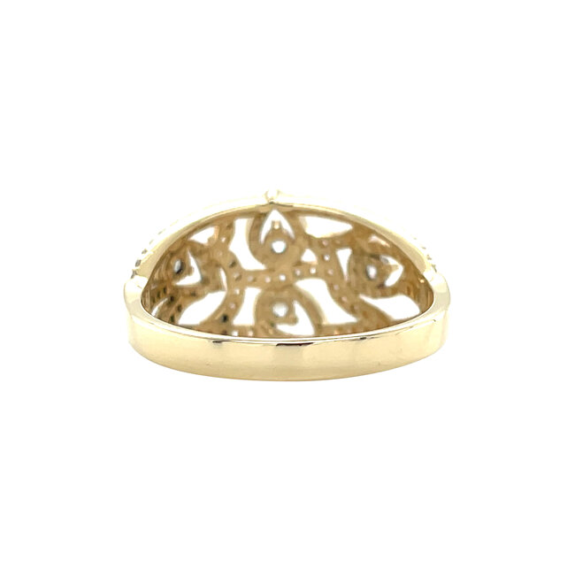 Gouden ring met zirkonia 14 karaat