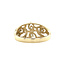 Goldener Ring mit Zirkonia 14 Karat