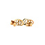 Tricolour gold stud earrings 14 karat